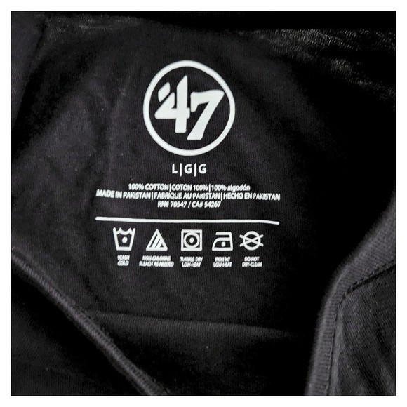 Pittsburgh Steelers '47 Brand NFL Team Striped Tee Shirt Size Large Black NWT - Picture 5 of 10